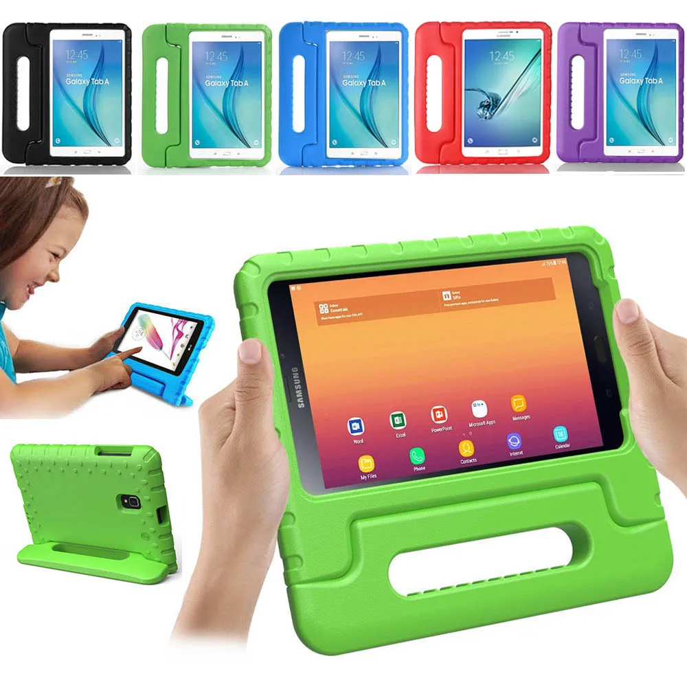 

Kids Children Safe Rugged Proof Foam Case Handle Stand For Samsung Galaxy Tab A 8.0 SM-T380 T385 2017 Kid Shockproof Cover