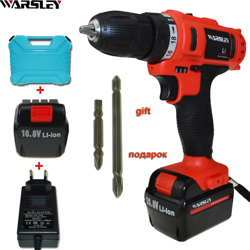 

16.8V Electric Screwdriver Power Tools Cordless Drill Electric Electric Drill Tools Mini Battery Drill Electric Drilling Eu Plug