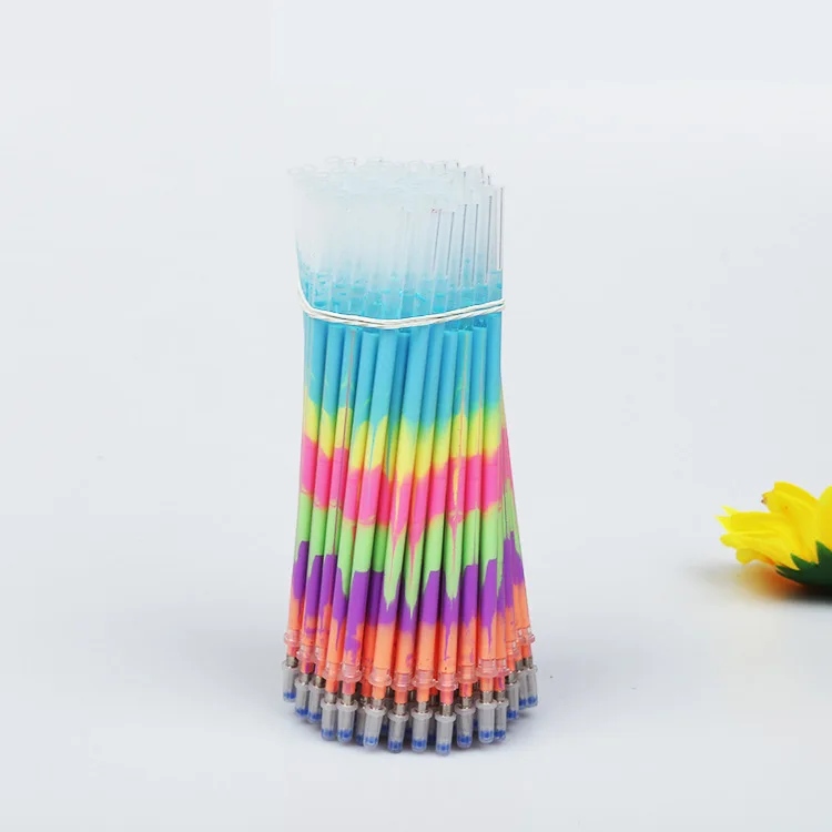 

10PCS Creative Multi Color Rainbow Refill Highlighters Gel Pen Ball Point Pen Students Painting Graffiti Fluorescent Refill