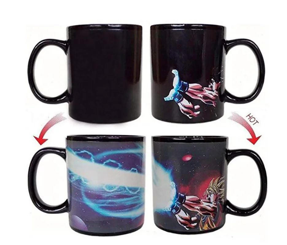 

Kamehameha Goku Mug Heat Reactive Coffee Cup Dragon Ball Z Mug Colored Changing Ceramic Magic Cups