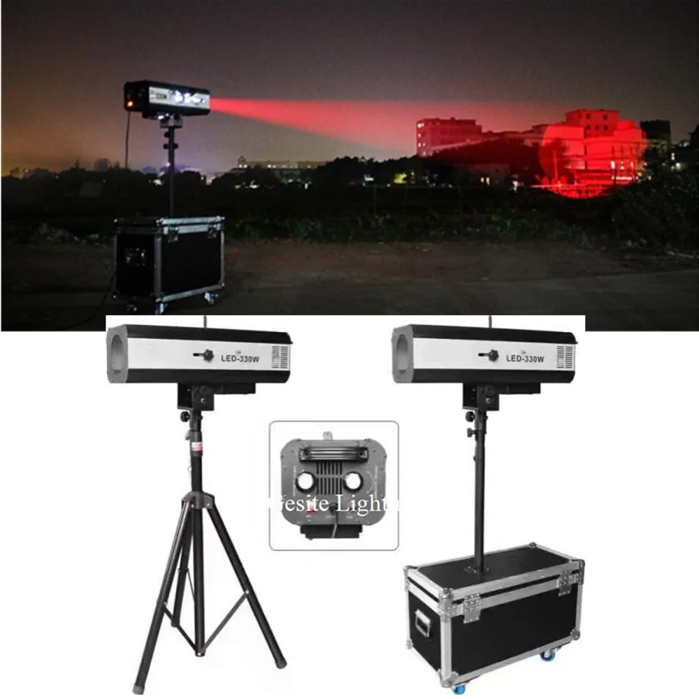 

2 блока 330W Fresnel COB светодисветодиодный следить пятно фокус с полетным чехлом