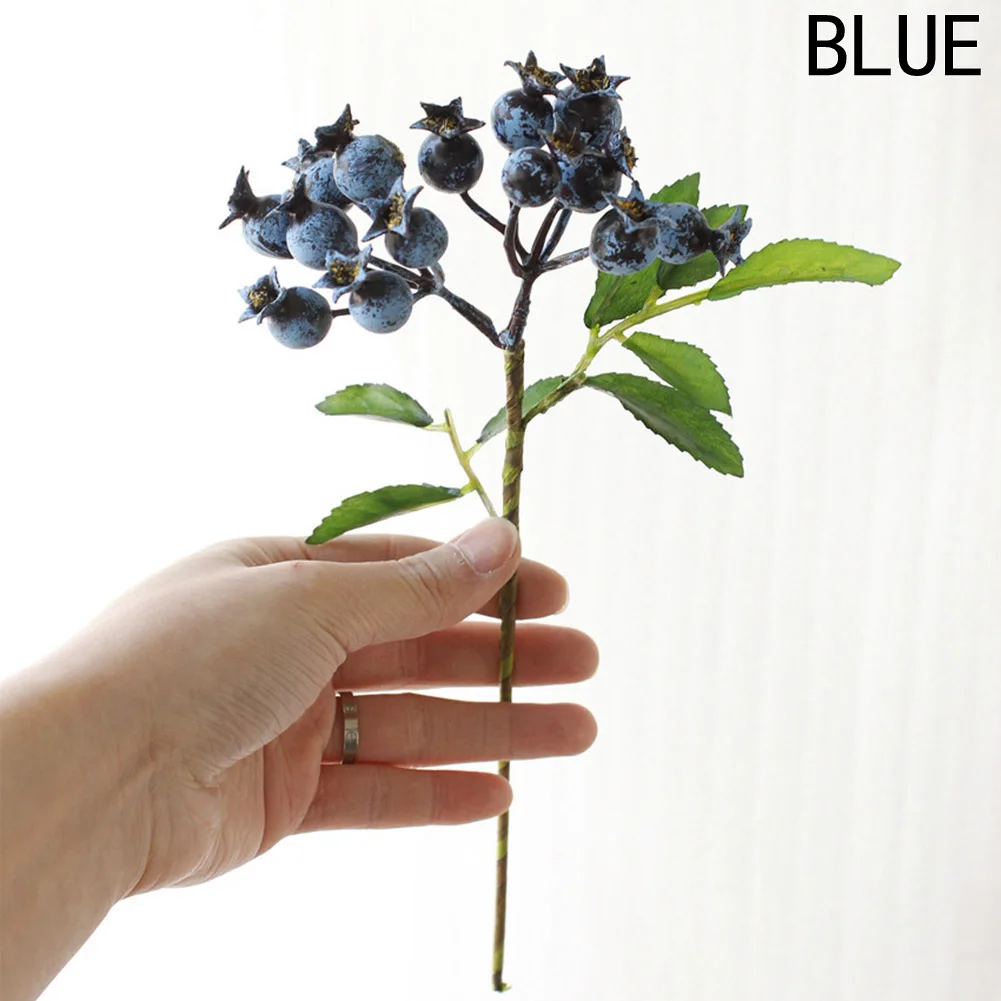 1pc 25cm Small Glass Berries Artificial Flower Red Wedding