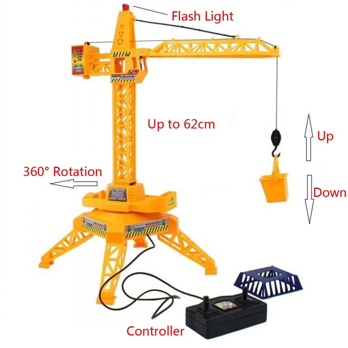 1:64 Remote Control Crane Hobby Kid Lift Construction Engineering Car Model Machinery Tower Cable Mining Car Crane Toy Gift