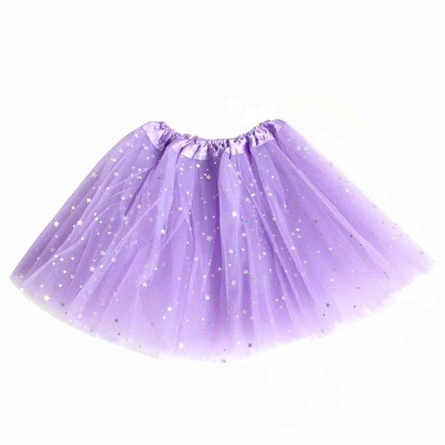 Юбки-пачки для девочек юбка балерины для малышей Детская Пышная юбка из тюля, детская танцевальная балетная юбка для девочек, повседневная юбка ярких цветов для детей возрастом от 2 до 8 лет - Цвет: Purple