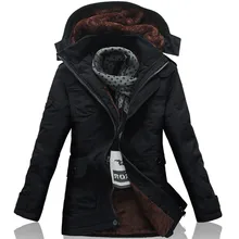 Russian style winter heavy parkas men jacket coat top warm long hooded casual warm snow windbreaker cotton-padded male jacket