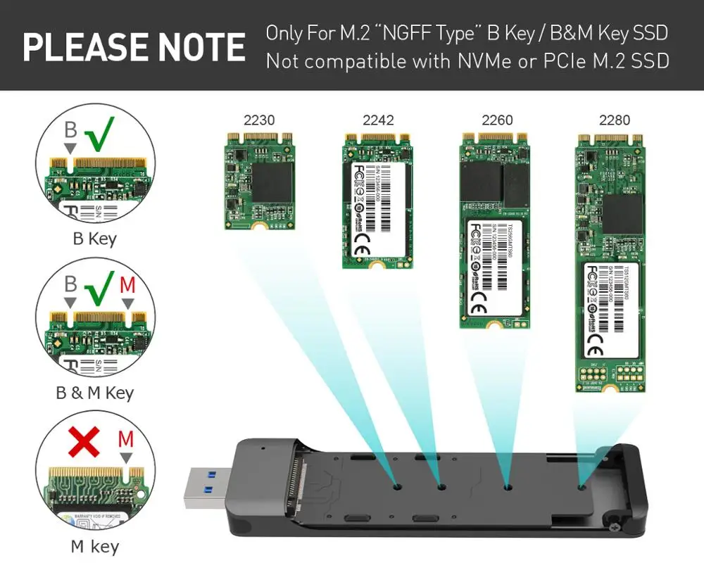 Ineo M.2 NGFF SSD выдвижной корпус Корпус для USB 3 1 Gen 2 to SATA AHCI Caddy [C2588]|Корпус жесткого