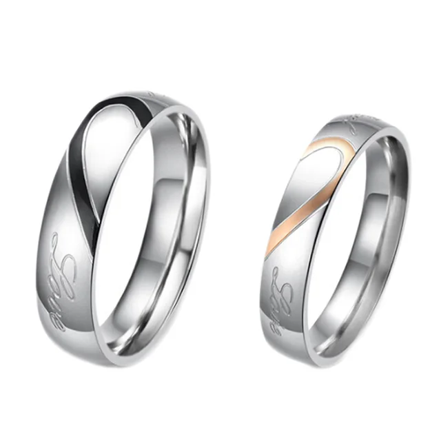 Fate Love Heart And Hers Promise Ring Sets Korean Engagement Fate Love Heart And Hers Promise Ring Sets Korean Engagement Wedding Rings For Woman Man