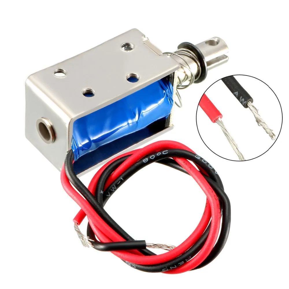 UXCELL DC 6/24 В Электромагнит 300/800mA 6N 6 5/10 мм Pull Push Type открытая рамка линейный движения 1