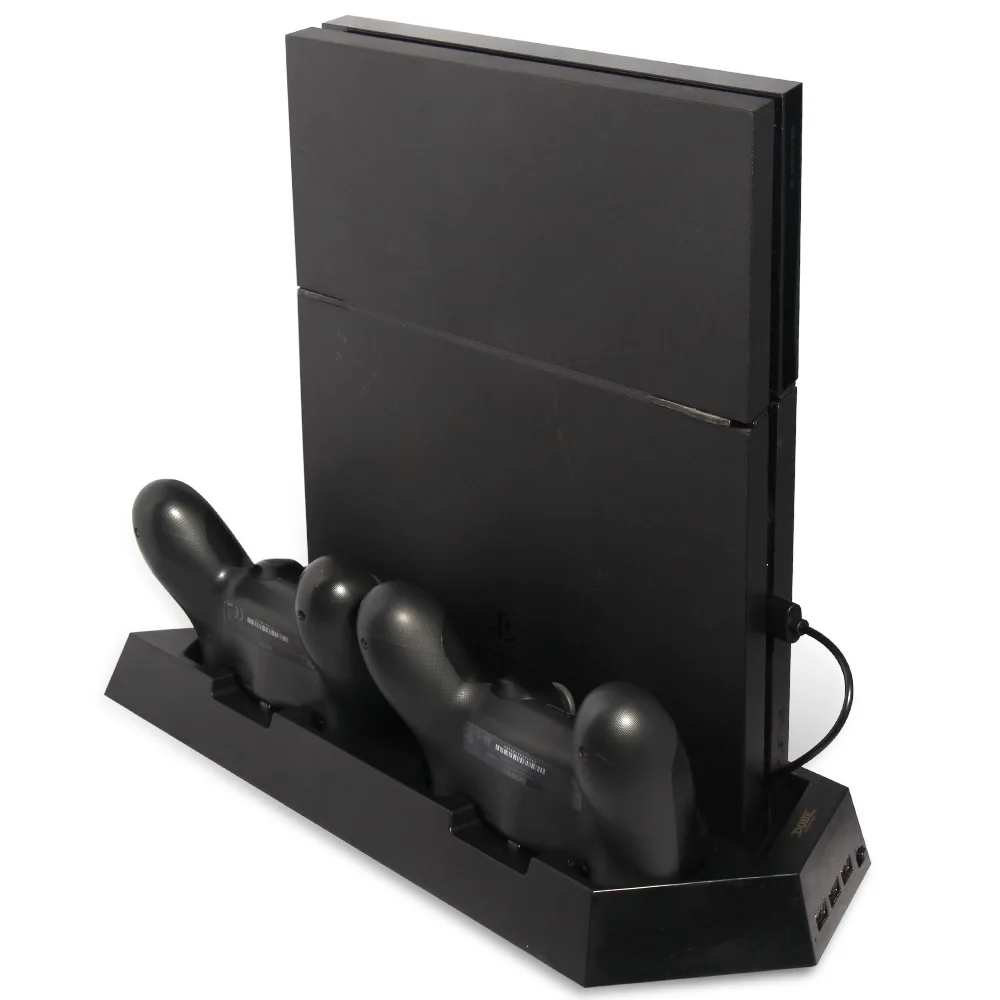 HESTIA для PS4 тонкий подставка охлаждающий вентилятор USB двойной геймпад зарядное