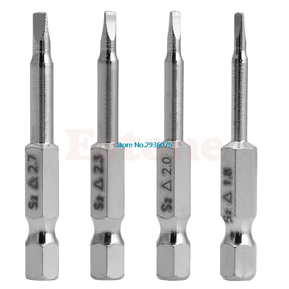 

4Pcs/lot Magnetic Triangle Head Screwdrivers Bits S2 Steel 1/4 Hex Shank 50mm MY17