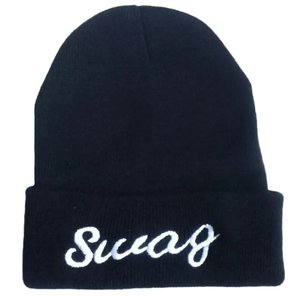 Fashion Letter Casual Beanies Swag Knitted Wool Cap Hats for Women Cap Casual Hat Men Male