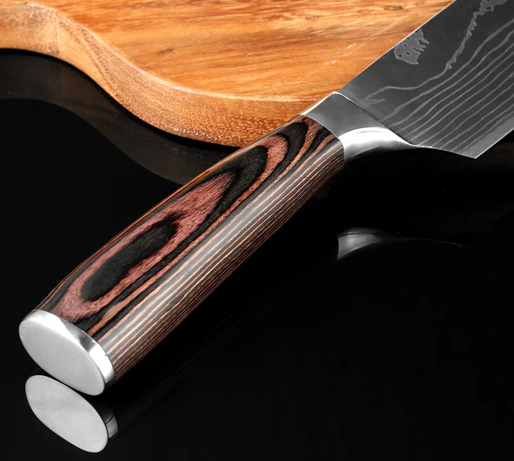 XITUO New Design 7''Japanese Santoku Chef knife Stainless Steel Imitate Damascus Pattern Kitchen Knife Cleaver Filleting Knives XITUO New Design 7''Japanese Santoku Chef knife Stainless Steel Imitate Damascus Pattern Kitchen Knife Cleaver Filleting Knives