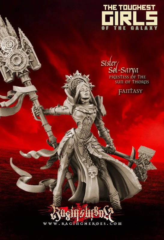 loong Way Miniatures] Raging Sol-sarya, Priestess The Sun Of Thorns (sisters Fantasy) 35mm Resin - Model Accessories - AliExpress