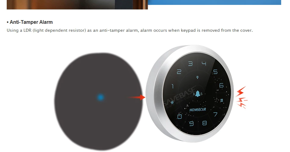 HOMSECUR Водонепроницаемая сенсорная клавиатура 125 кГц RFID считыватель контроля доступа+ 10* брелков K07DW-S
