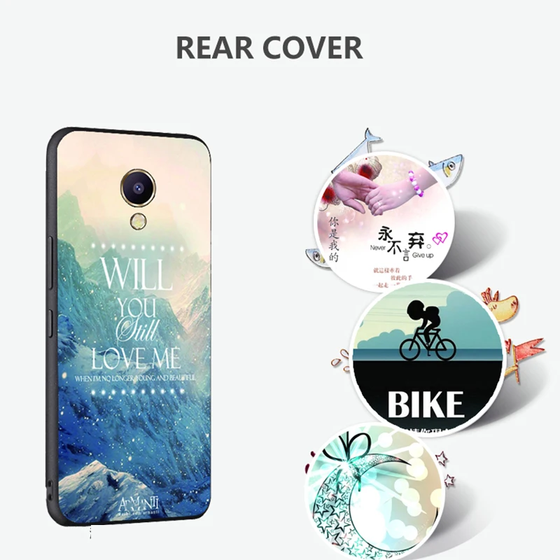 Meizu M5 Note Case Original Cover for Meizu M5 Note Case bag Cover Skin Wolf Fish Skull m5 note Fundas 100% BiNFUL 3