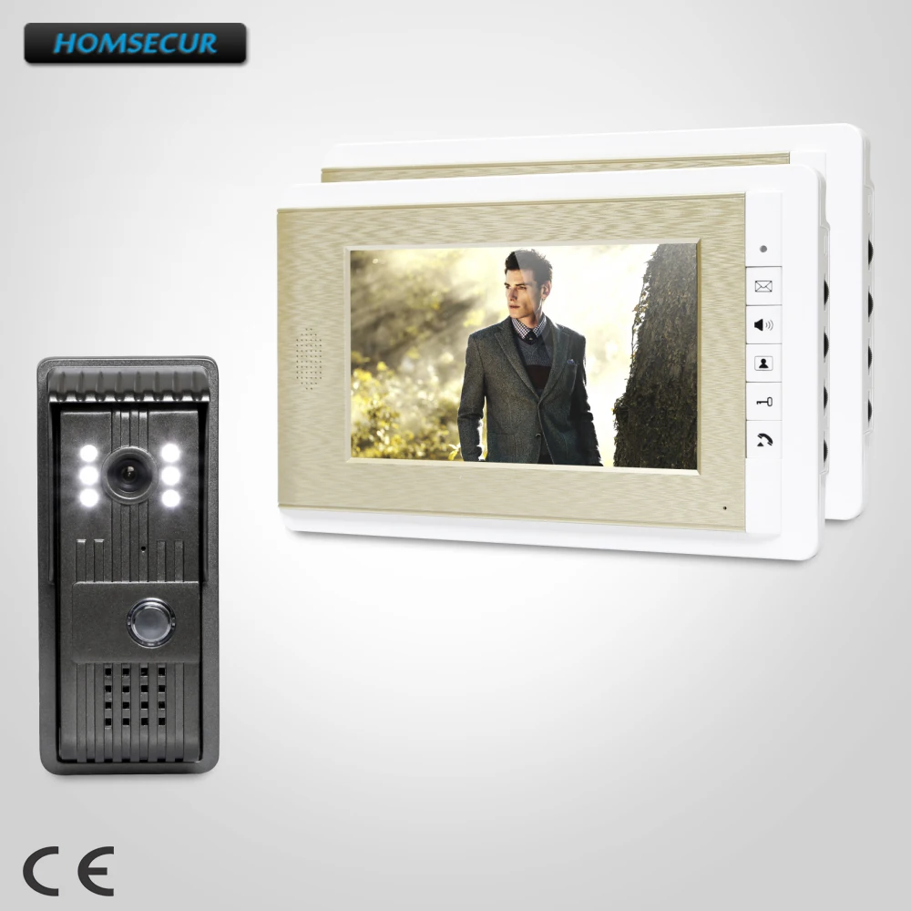 

HOMSECUR 7inch Wired Video Security Door Phone with IR Night Vision for Home Security XC003+XM708-G