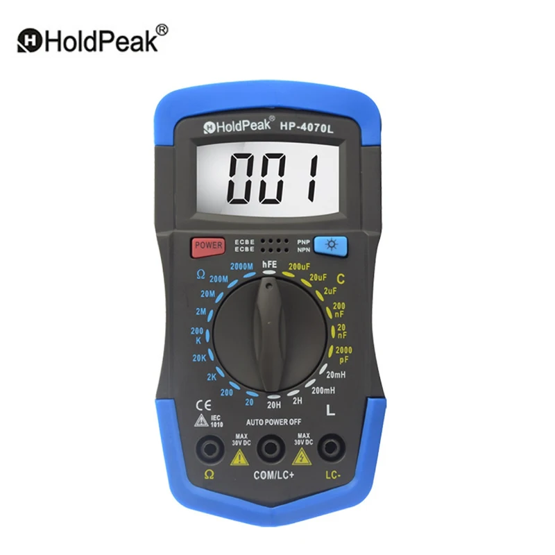 2017 Лидер продаж holdpeak hp-4070l Цифровой мультиметр Емкость резистор измерения