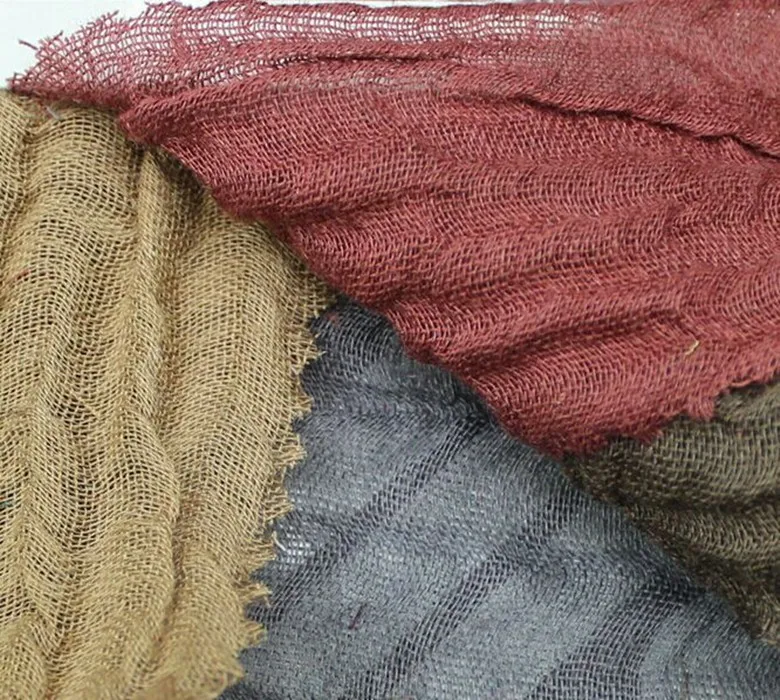 Buy M 341 Rimie Gauze Fabric 100 linen light gauze crinkle fabric 135 cm 53