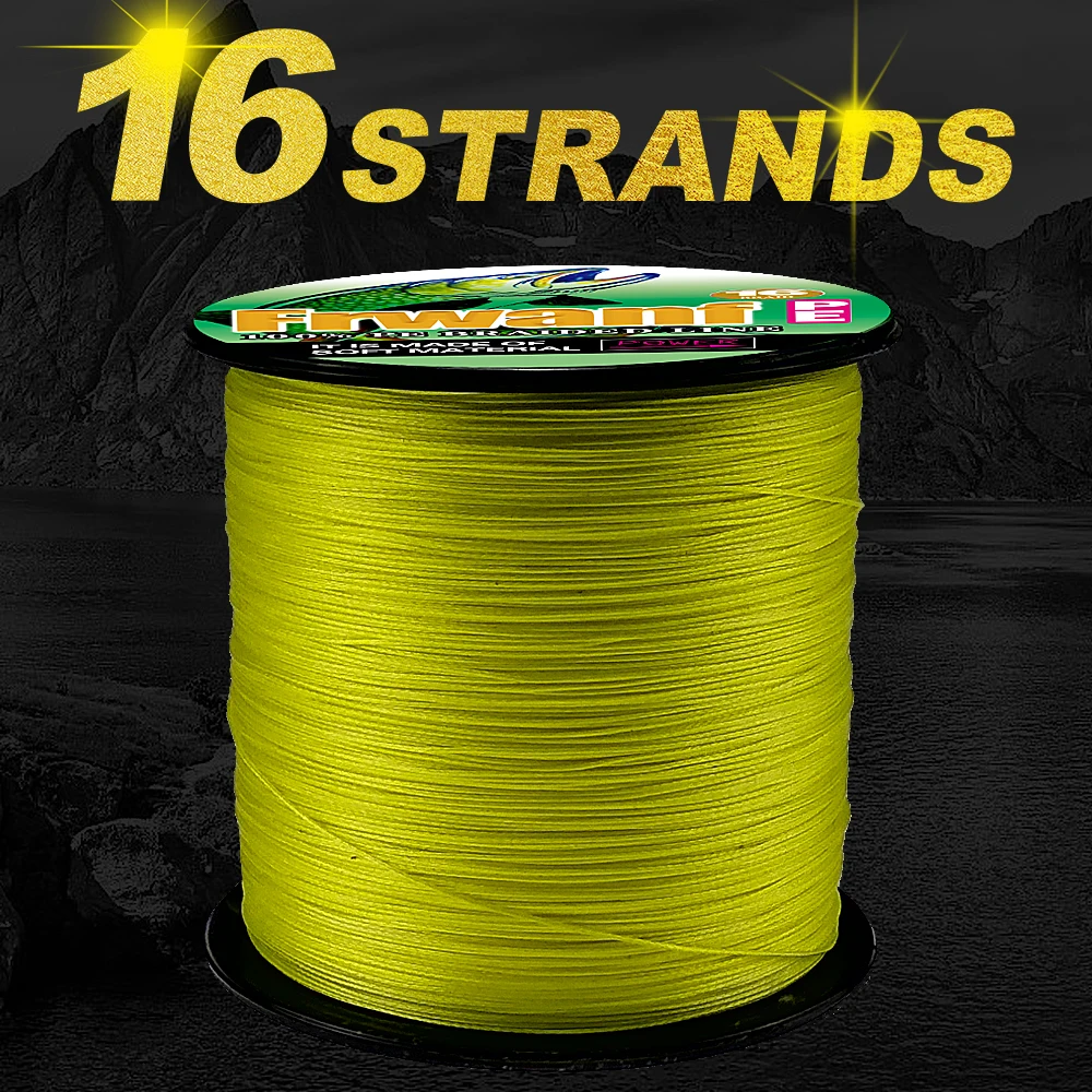 Frwanf 16 السواحل Hollowcore صنارة صيد بولي ايثيلين مجدول 16 نسج قوي Spearfishing بندقية حبل 100 M 109Yrd أعماق البحار الصيد 6-300LB
