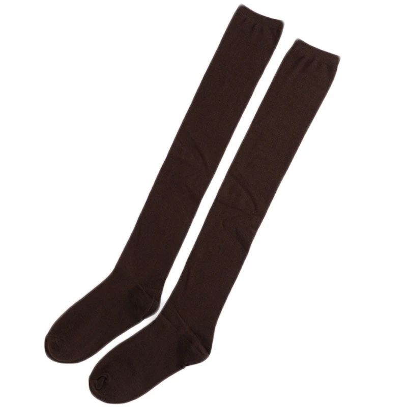 Женские носки, гетры до бедра, Высокие гольфы, длинные носки без пятки, хлопковые сексуальные женские носки Medias sokken - Цвет: coffee