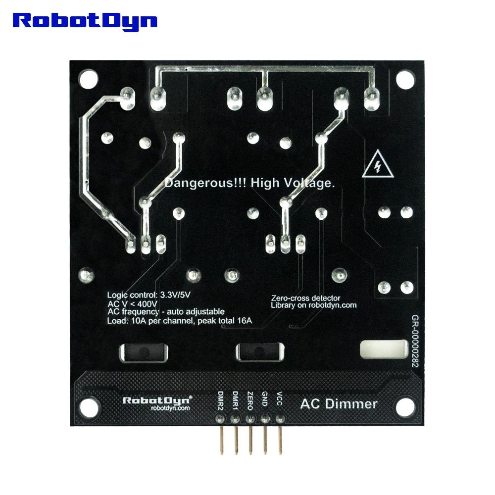 AC Light Dimmer Module, 2 Channel, 3.3V/5V logic, AC 50/60hz, 220V/110V