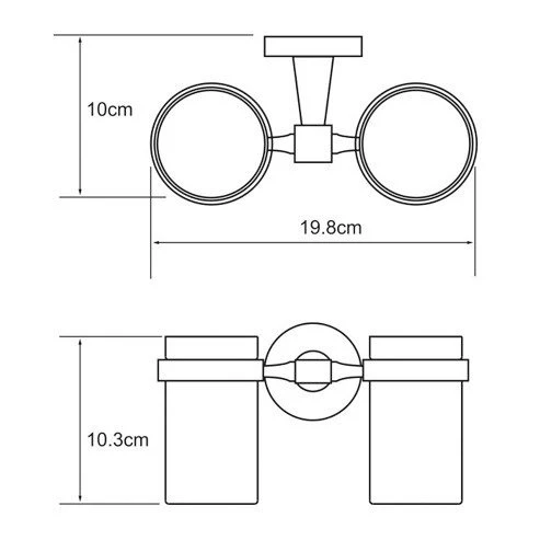 Cup holder double Wasserkraft Isen K-4028D