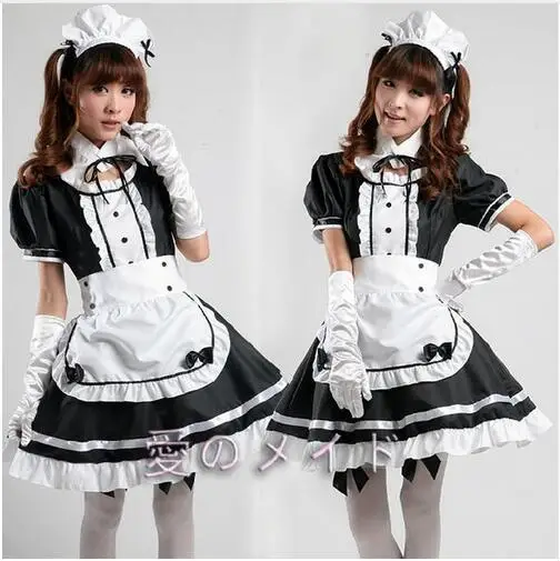 

Sexy French Maid Costume Sweet Gothic Lolita Dress Anime Cosplay Sissy Maid Uniform Plus Size Halloween Costumes For Women