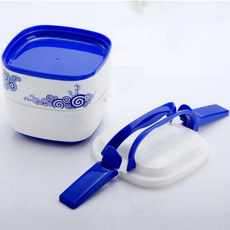 Blue-and-white-traditional-chinese-Plastic-lunch-Bento-for-children-Portable-Double-layered-Bento-Box-Chinese (1)