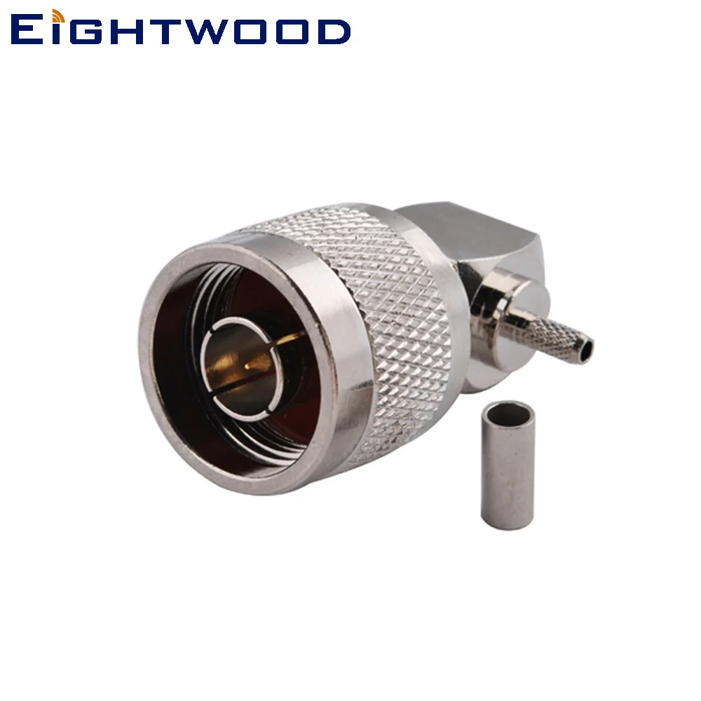 Eightwood 5 шт. N Тип штекер мужской правый угол RF коаксиальный разъем адаптер для RG316 RG174 RG188 LMR-100 кабель