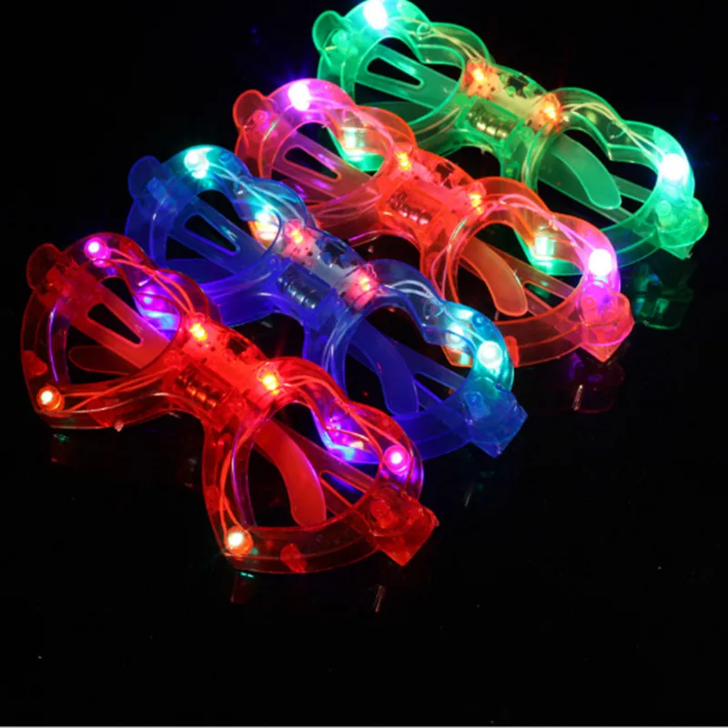 

2019 Heart Blinking LED Eye Glasses Light Up Flashing Glasses Glow Party Supplies Wedding Decoration