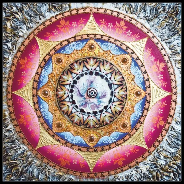 Embroidery Counted Cross Stitch Kits Needlework- Crafts 14 ct DMC Color DIY Arts Handmade Decor- Modern Mandalas 2 - Цвет: 10