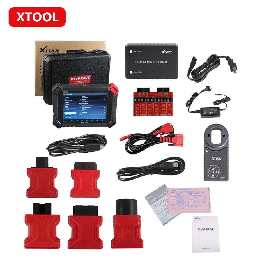 XTOOL X-100 PAD2 с адаптером KC100 специальные функции для V-W 4-го и 5-го IMMO X100 PAD2