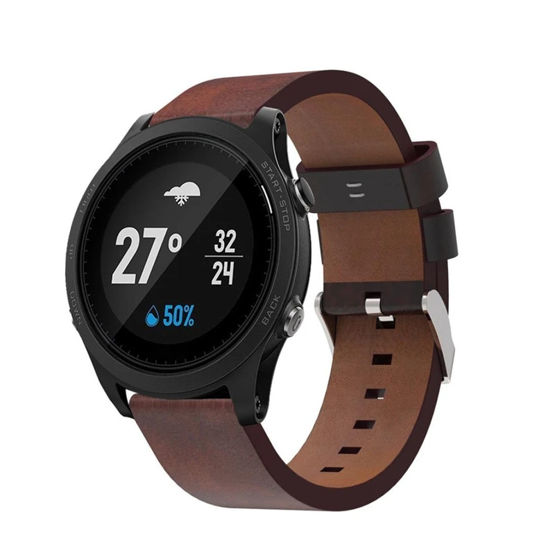 Роскошный кожаный ремешок замена часы ремешок для Garmin Forerunner 935/Fenix 5/подход S60/Fenix 5 плюс