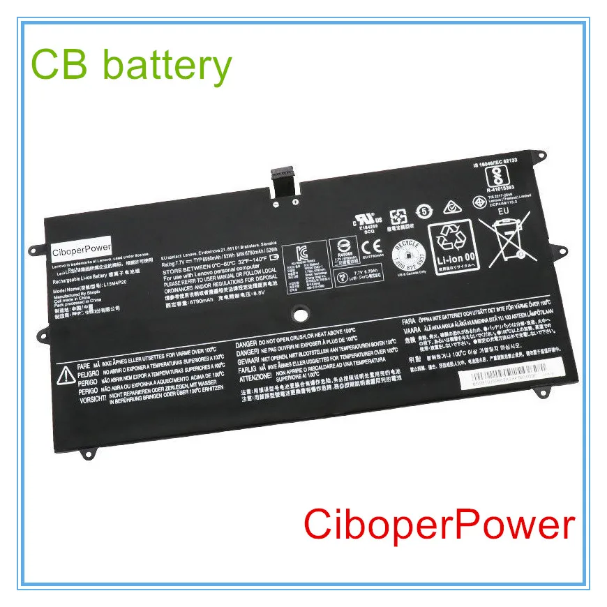 

Original quality 7.7V 53Wh 6950mAh L15M4P20 Battery for 900S-12ISK 4S Series
