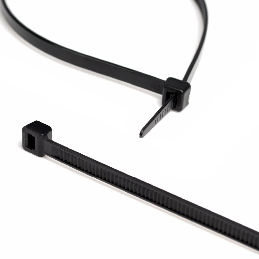 

ZHEJIN Black Multi-Purpose Cable Ties 6 Inch 40 Lb 100 Pack- Standard Duty, UV Black 200mm