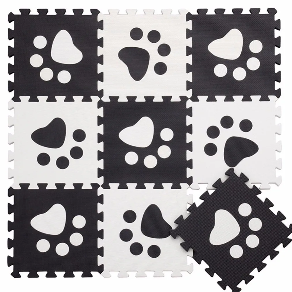 Cena 10 sztuk zestaw dziecko piankowa mata do zabawy z puzzli eva zablokowane płytki indeksowania dywan każdy 30x30x1cm Pop out łapy zabawki dla Unisex kojec...