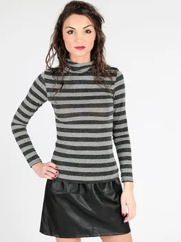 

Turtle-neck Classic Stripe slim bottoming shirt