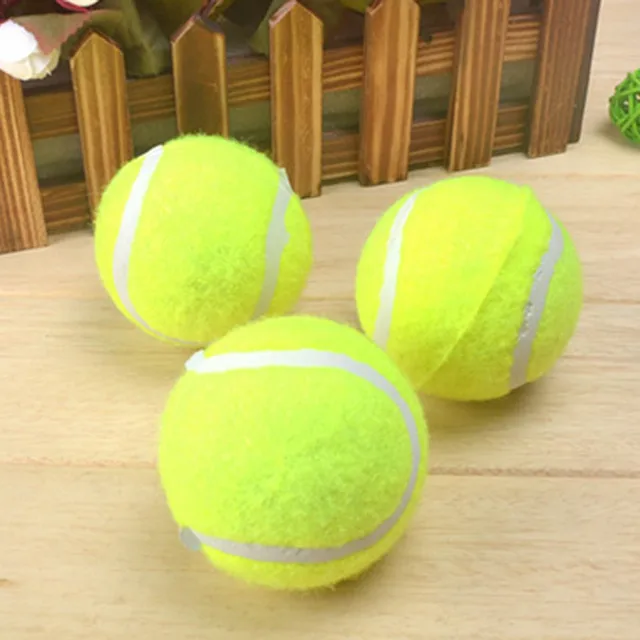 1PC 6CM Tennis Ball For Pet Chew Toy Plush Pet Toy Training Play Ball