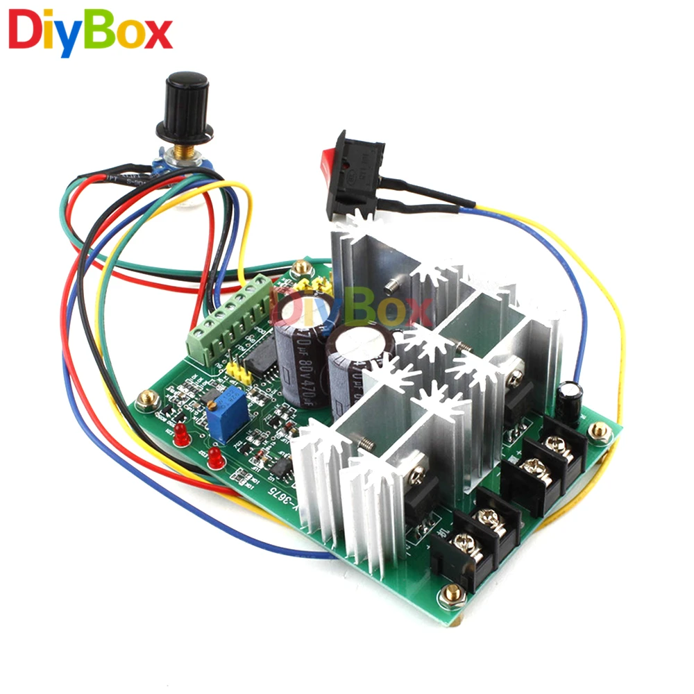 

Reversible DC 10-60V Motor Speed Driver Control Governor Soft Start H Bridge