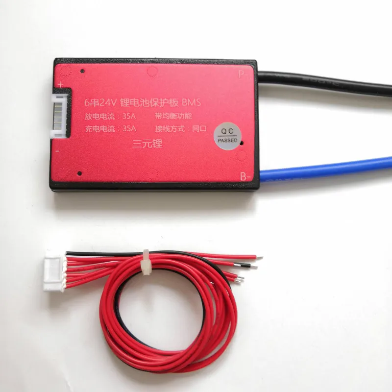 BMS 6 S 15A 25A 35A 45A 24 в PCM/PCB/BMS отдельный порт/Общий порт для LiNCM аккумулятор 18650 литий