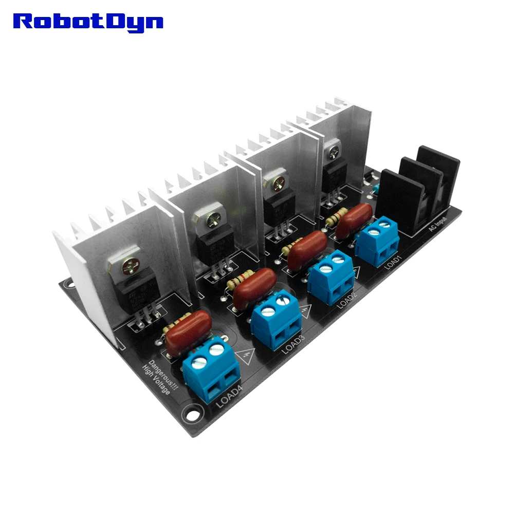 AC Light Dimmer Module, 4 Channel, 3.3V/5V logic, AC 50/60hz, 220V/110V