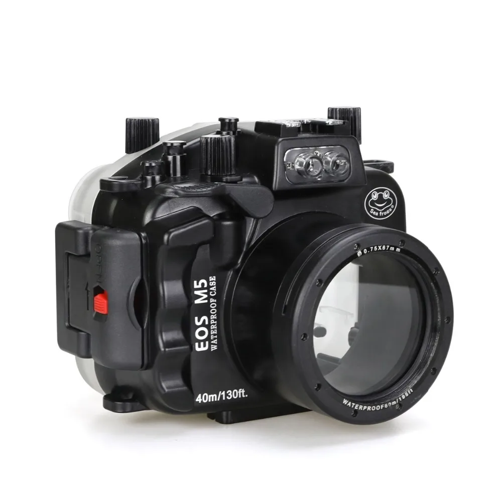 Meikon 40 м/130 футов Корпус Подводной Камеры для объектива Canon EOS M5 18-55 мм