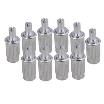 

Yibuy 10PCS Chrome 0.84 Inch Thread Guitar Bridge Slot Head Height Posts Studs