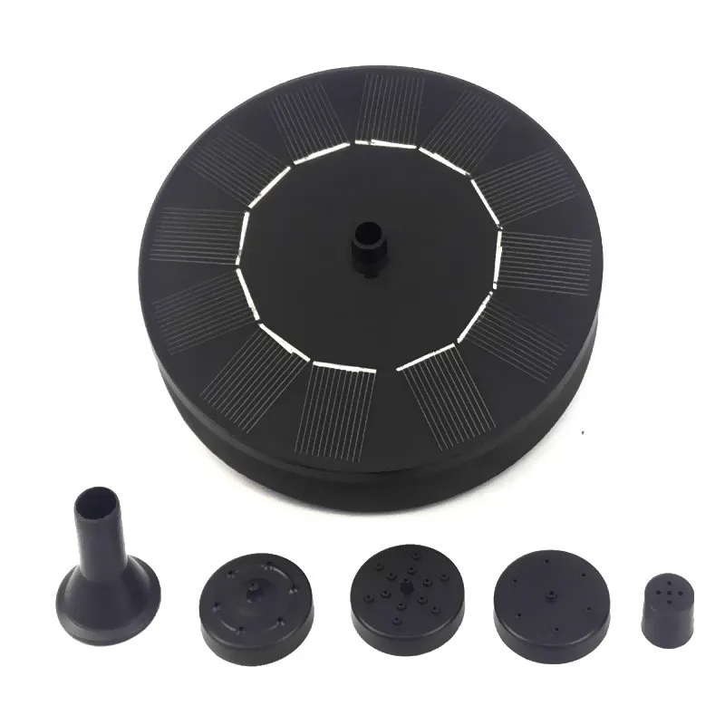 Mini Solar Water Fountain Pond pump garden decoration solar Panels Fountains Floating style bird bath pool 6V Black