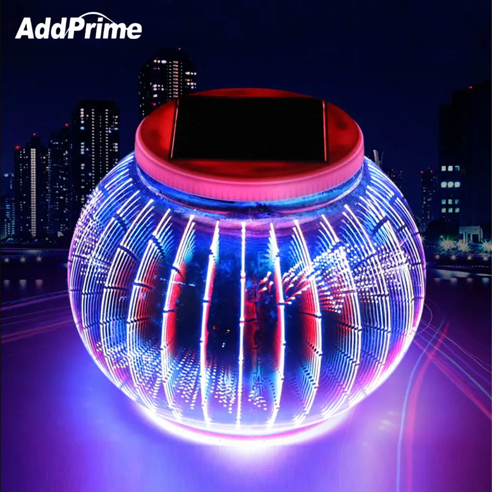 

2018 New Arrival LED Solar Lamp 3D Lantern Lights Outdoor Light Sensor Control Lawn Lamps Solar Powered Garden Yard Court Lights