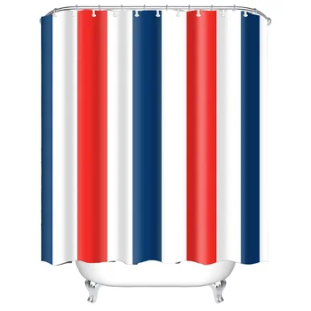 

Rainbow Stripe Black and White Stripes Vertical Striped Flowered Shower Curtain