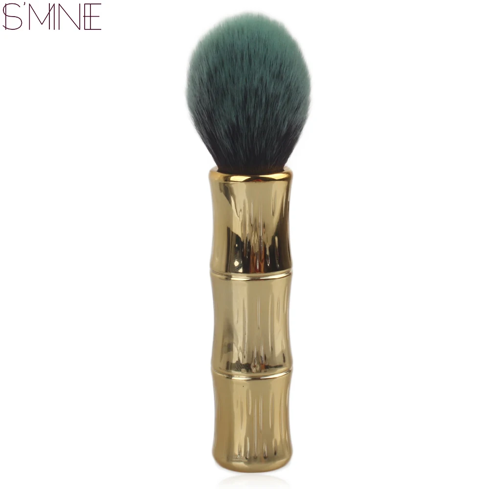 ISMINE 1 Pcs Loose Powder Brush Golden Handle Make up Brush Powder