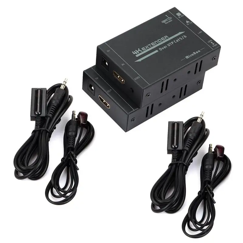 4K 30HZ HDMI Extender TX+RX 60M Over Cat6//7 UTP Ethernet RJ45 Network LAN Cable