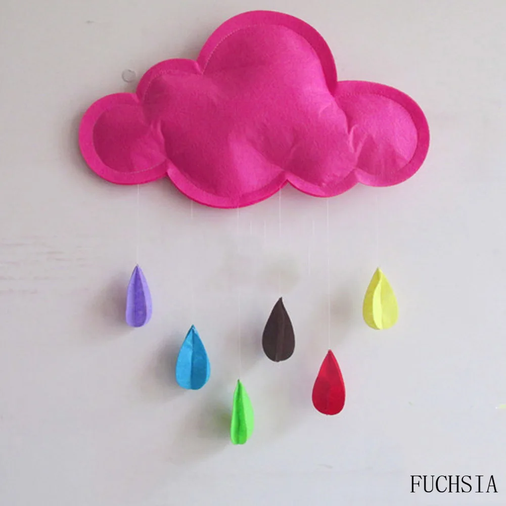 

Clouds Baby Mobile Cloud Toy Rainbow Mobile Baby Non Woven Fabric Decor Baby Gift Safe Toy Baby Mobile Wall Hanging