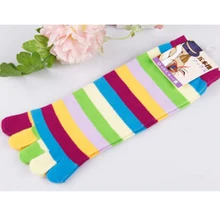 Новые женские цветные Разноцветные носки с пятью пальцами-цвет случайный! Симпатичные дезодорант Короткие хлопковые носки